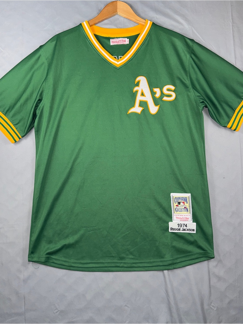 Oakland Athletics Jersey Mens 50 MLB Baseball Reggie Jackson Mitchell & Ness